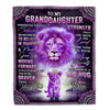 Personalized To My Granddaughter Blanket From Grandma Papa I Love You It A Big Hug Lion Granddaughter Birthday Christmas Customized Fleece Throw Blanket | siriusteestore