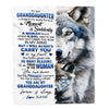 Personalized To My Granddaughter Blanket From Grandpa I Close My Eyes For But A Moment Wolf Granddaughter Birthday Christmas Customized Gift Fleece Blanket | siriusteestore