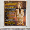 Personalized To My Granddaughter Blanket From Grandpa I Wish You The Strength Lion Granddaughter Birthday Graduation Christmas Customized Fleece Blanket | siriusteestore