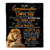 Personalized To My Granddaughter Blanket From Grandpa Papa Live Laugh Love Lion Granddaughter Birthday Gifts Positive Graduation Christmas Fleece Blanket | siriusteestore