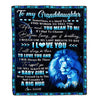 Personalized To My Granddaughter Blanket From Papa Grandpa You Mean Yo Me My Baby Boy Lion Granddaughter Birthday Christmas Customized Fleece Throw Blanket | siriusteestore