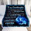 Personalized To My Granddaughter Blanket From Papa Grandpa You Mean Yo Me My Baby Boy Lion Granddaughter Birthday Christmas Customized Fleece Throw Blanket | siriusteestore