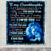 Personalized To My Granddaughter Blanket From Papa Grandpa You Mean Yo Me My Baby Boy Lion Granddaughter Birthday Christmas Customized Fleece Throw Blanket | siriusteestore