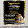 Personalized To My Granddaughter Blanket Tiger I Love You Forever From Grandma Grandpa Nana Birthday Gifts Christmas Graduation Customized Fleece Blanket | siriusteestore