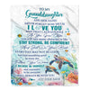 Personalized To My Granddaughter Blanket Turtle I Love You Forever From Grandma Grandpa Nana Birthday Gifts Christmas Graduation Customized Fleece Blanket | siriusteestore