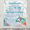 Personalized To My Granddaughter Blanket Turtle I Love You Forever From Grandma Grandpa Nana Birthday Gifts Christmas Graduation Customized Fleece Blanket | siriusteestore
