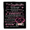 Personalized To My Granddaughter From Grandma Nana Blanket Once Upon A Time Birthday Graduation Gifts For Granddaughter Gifts Christmas Custom Fleece Blanket | siriusteestore