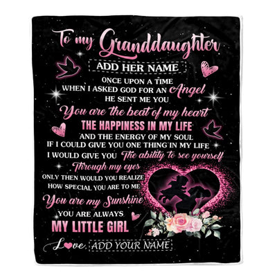 Personalized To My Granddaughter From Grandma Nana Blanket Once Upon A Time Birthday Graduation Gifts For Granddaughter Gifts Christmas Custom Fleece Blanket | siriusteestore