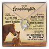 Forever Love Necklace 14K White Gold Finish | 1 | Personalized To My Granddaughter From Grandma Necklace This Old Horse Love You Granddaughter Birthday Gifts Jewelry Christmas Customized Gift Box Message Card | siriusteestore