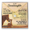 Forever Love Necklace 18K Yellow Gold Finish | 1 | Personalized To My Granddaughter From Grandma Necklace This Old Horse Love You Granddaughter Birthday Gifts Jewelry Christmas Customized Gift Box Message Card | siriusteestore