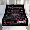 Personalized To My Granddaughter From Grandpa Papa Blanket Once Upon A Time Birthday Graduation Gifts For Granddaughter Gifts Christmas Custom Fleece Blanket | siriusteestore