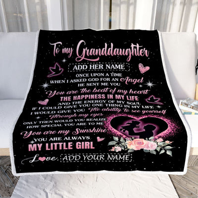 Personalized To My Granddaughter From Grandpa Papa Blanket Once Upon A Time Birthday Graduation Gifts For Granddaughter Gifts Christmas Custom Fleece Blanket | siriusteestore