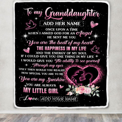 Personalized To My Granddaughter From Grandpa Papa Blanket Once Upon A Time Birthday Graduation Gifts For Granddaughter Gifts Christmas Custom Fleece Blanket | siriusteestore