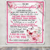 Personalized To My Granddaughter Gifts Blanket From Grandma Butterfly My Only Wish For You Granddaughter Birthday Gifts Graduation Christmas Fleece Blanket | siriusteestore