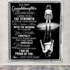 Personalized To My Granddaughter Gifts Blanket From Grandma Grandpa I Wish You The Strength Granddaughter Birthday Gifts Christmas Graduation Fleece Blanket | siriusteestore