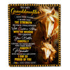 Personalized To My Granddaughter Gifts Blanket From Grandma Grandpa I Wish You The Strength Horse Granddaughter Birthday Gifts Christmas Fleece Blanket | siriusteestore