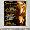 Personalized To My Granddaughter Gifts Blanket From Grandma Grandpa I Wish You The Strength Horse Granddaughter Birthday Gifts Christmas Fleece Blanket | siriusteestore