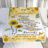 Personalized To My Granddaughter Gifts Blanket From Grandma Grandpa I Wish You The Strength Sunflower Granddaughter Birthday Gifts Christmas Fleece Blanket | siriusteestore