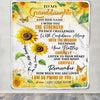 Personalized To My Granddaughter Gifts Blanket From Grandma Grandpa I Wish You The Strength Sunflower Granddaughter Birthday Gifts Christmas Fleece Blanket | siriusteestore