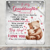 Personalized To My Granddaughter Gifts Blanket From Grandma Grandpa Proud Of You Bear Granddaughter Gift For Birthday Graduation Christmas Fleece Blanket | siriusteestore