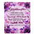 Personalized To My Granddaughter Gifts Blanket From Grandma Grandpa Purple Floral Birthday Gifts For Granddaughter Graduation Christmas Fleece Blanket | siriusteestore
