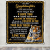 Personalized To My Granddaughter Gifts Blanket From Grandma Grandpa This Old Tiger Love You Granddaughter Birthday Gifts Graduation Christmas Fleece Blanket | siriusteestore