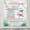 Personalized To My Granddaughter Gifts Blanket From Grandma Grandpa Whenever You Feel Dragonfly Granddaughter Birthday Gifts Christmas Custom Fleece Blanket | siriusteestore
