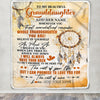 Personalized To My Granddaughter Gifts Blanket From Grandma Grandpa Whenever You Feel Dream Catcher Granddaughter Birthday Gifts Christmas Fleece Blanket | siriusteestore