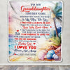 Personalized To My Granddaughter Gifts Blanket From Grandma Grandpa Wherever Your Journey In Life Beach Granddaughter Birthday Gifts Custom Fleece Blanket | siriusteestore