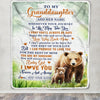 Personalized To My Granddaughter Gifts Blanket From Grandma Grandpa Wherever Your Journey In Life Bear Granddaughter Birthday Gifts Custom Fleece Throw Blanket | siriusteestore