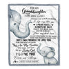 Personalized To My Granddaughter Gifts Blanket From Grandma Grandpa Wherever Your Journey In Life Elephant Granddaughter Birthday Gifts Custom Fleece Blanket | siriusteestore