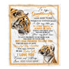 Personalized To My Granddaughter Gifts Blanket From Grandma Grandpa Wherever Your Journey In Life Tiger Granddaughter Birthday Gifts Custom Fleece Blanket | siriusteestore