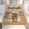 Personalized To My Granddaughter Gifts Blanket From Grandma Nana Always Remember Lion Gifts For Granddaughter Birthday Graduation Christmas Fleece Blanket | siriusteestore