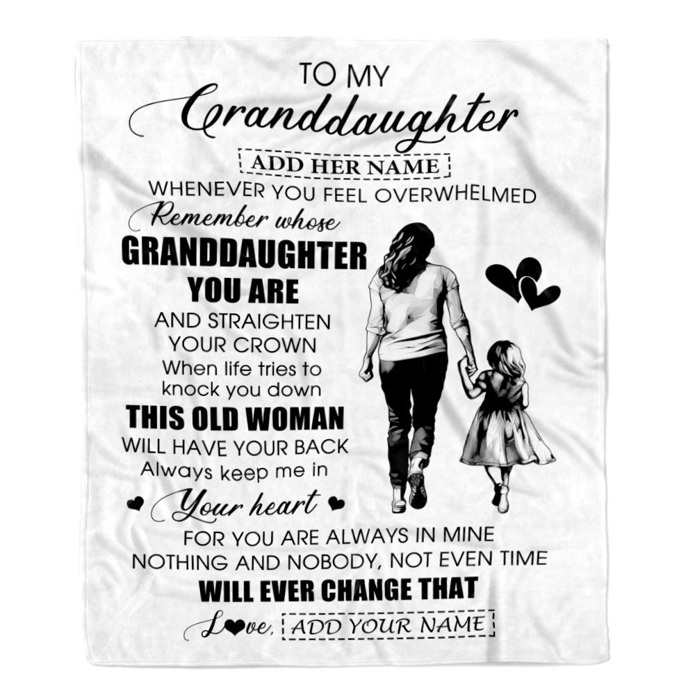 Personalized To My Granddaughter Gifts Blanket From Grandma Nana Whenever Woman Unique Birthday Gifts For Granddaughter Graduation Christmas Fleece Blanket | siriusteestore