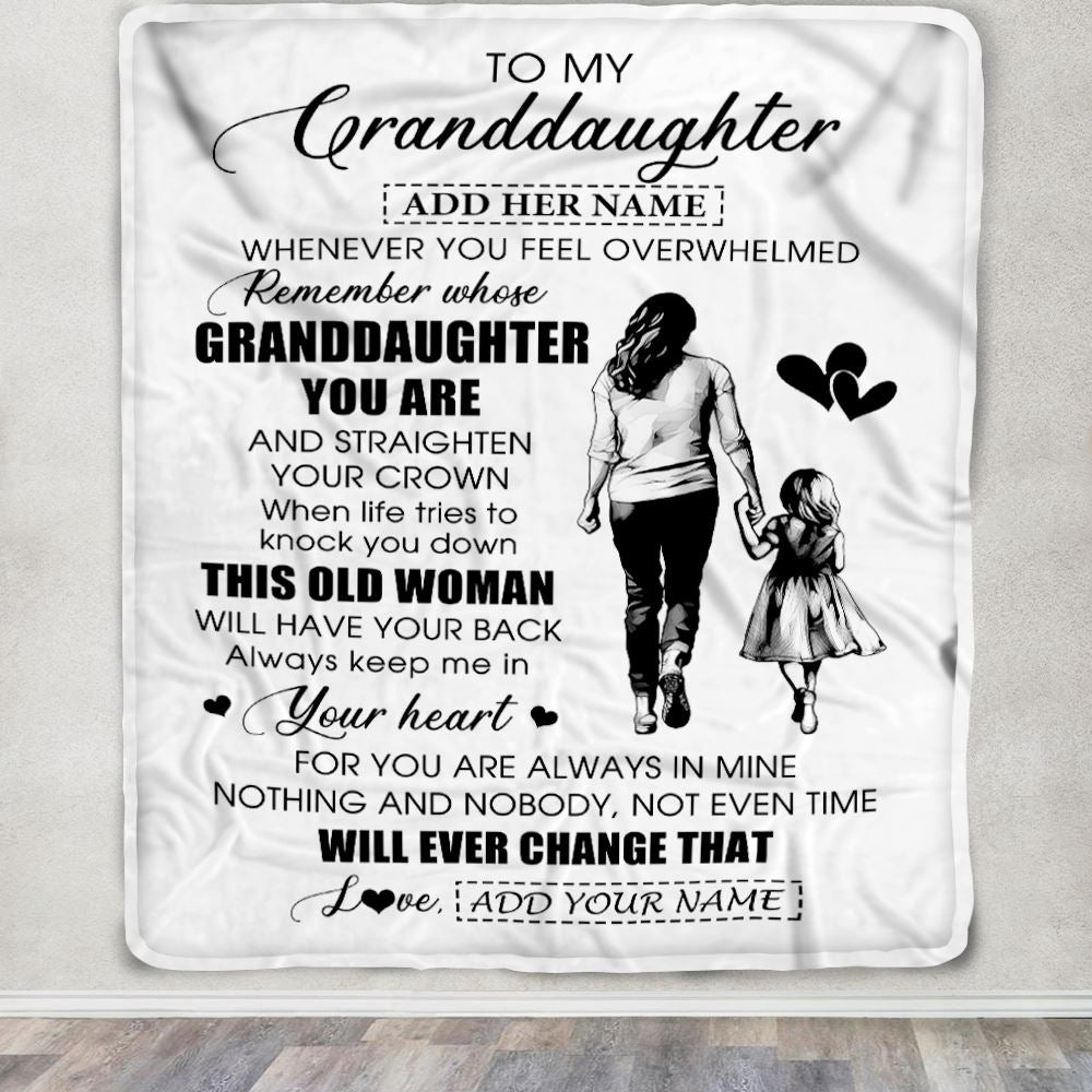 Personalized To My Granddaughter Gifts Blanket From Grandma Nana Whenever Woman Unique Birthday Gifts For Granddaughter Graduation Christmas Fleece Blanket | siriusteestore