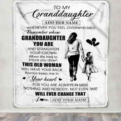 Personalized To My Granddaughter Gifts Blanket From Grandma Nana Whenever Woman Unique Birthday Gifts For Granddaughter Graduation Christmas Fleece Blanket | siriusteestore