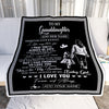 Personalized To My Granddaughter Gifts Blanket From Grandma Nana Wherever Your Journey In Life Grandma Granddaughter Birthday Gifts Christmas Fleece Blanket | siriusteestore