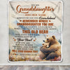 Personalized To My Granddaughter Gifts Blanket From Grandma Whenever Bear Unique Birthday Gifts For Granddaughter Graduation Christmas Custom Fleece Blanket | siriusteestore