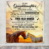 Personalized To My Granddaughter Gifts Blanket From Grandma Whenever Horse Unique Birthday Gifts For Granddaughter Graduation Christmas Custom Fleece Blanket | siriusteestore