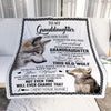 Personalized To My Granddaughter Gifts Blanket From Grandma Whenever Wolf Unique Birthday Gifts For Granddaughter Graduation Christmas Custom Fleece Blanket | siriusteestore