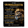Personalized To My Granddaughter Gifts Blanket From Grandpa Laugh Love Live Lion Granddaughter Happy Birthday Gifts Graduation Christmas Fleece Blanket | siriusteestore