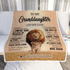 Personalized To My Granddaughter Gifts Blanket From Grandpa Papa Always Remember Lion Gifts For Granddaughter Birthday Graduation Christmas Fleece Blanket | siriusteestore