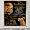 Personalized To My Granddaughter Gifts Blanket From Grandpa Papa Wherever Your Journey In Life Lion Granddaughter Birthday Gifts Christmas Fleece Blanket | siriusteestore