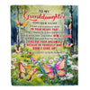 Personalized To My Granddaughter Gifts From Grandma Blanket Don't Give Up Butterfly Gifts For Granddaughter Birthday Graduation Christmas Fleece Blanket | siriusteestore