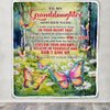 Personalized To My Granddaughter Gifts From Grandma Blanket Don't Give Up Butterfly Gifts For Granddaughter Birthday Graduation Christmas Fleece Blanket | siriusteestore
