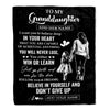 Personalized To My Granddaughter Gifts From Grandma Blanket Don't Give Up Grandmother Gifts For Granddaughter Birthday Graduation Christmas Fleece Blanket | siriusteestore
