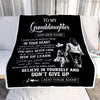 Personalized To My Granddaughter Gifts From Grandma Blanket Don't Give Up Grandmother Gifts For Granddaughter Birthday Graduation Christmas Fleece Blanket | siriusteestore