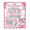 Personalized To My Granddaughter Gifts From Grandma Blanket I Love You Butterfly Birthday Gifts For Granddaughter Graduation Christmas Fleece Blanket | siriusteestore