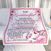 Personalized To My Granddaughter Gifts From Grandma Blanket I Love You Butterfly Birthday Gifts For Granddaughter Graduation Christmas Fleece Blanket | siriusteestore