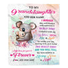 Personalized To My Granddaughter Gifts From Grandma Blanket Koala Letter I Hugged This Gifts For Granddaughter Birthday Graduation Christmas Fleece Blanket | siriusteestore